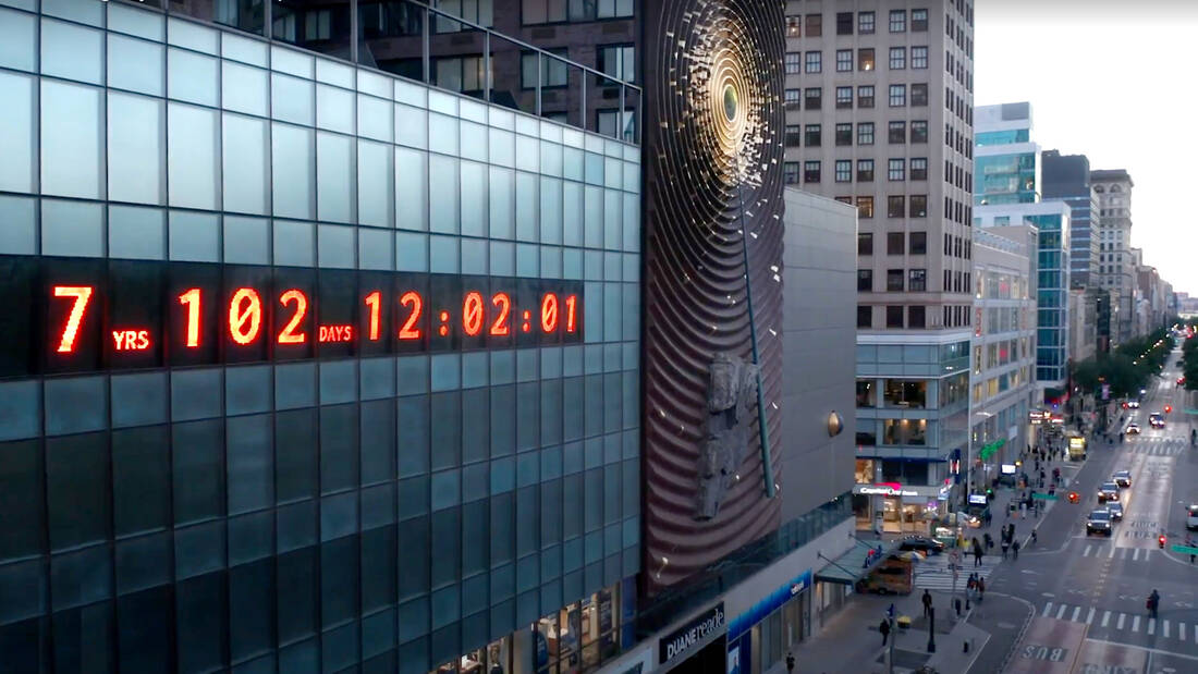 В Нью-Йорке установили «Климатические часы»