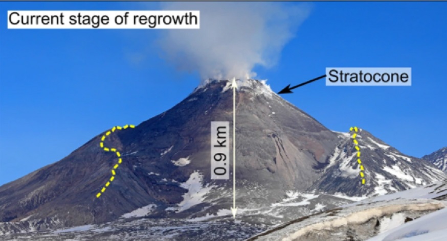 К 2035 году камчатский вулкан Безымянный полностью восстановится
