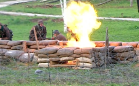 В парке «Патриот» показали реконструкцию битвы за Москву