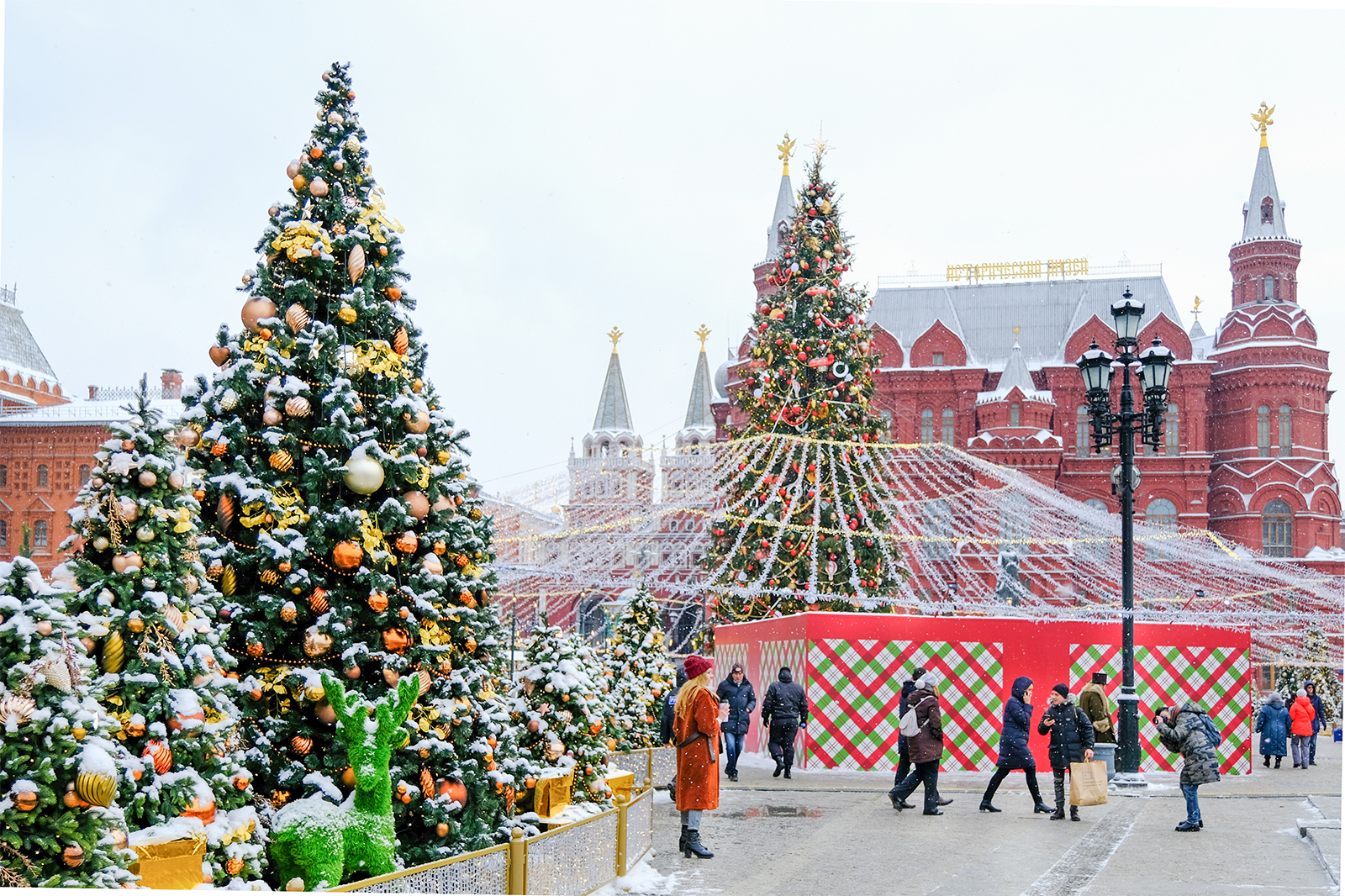 Главную новогоднюю ель РФ украсили по мотивам сказки «Морозко»
