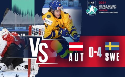 Швеция обыграла Австрию на молодёжном чемпионате мира по хоккею