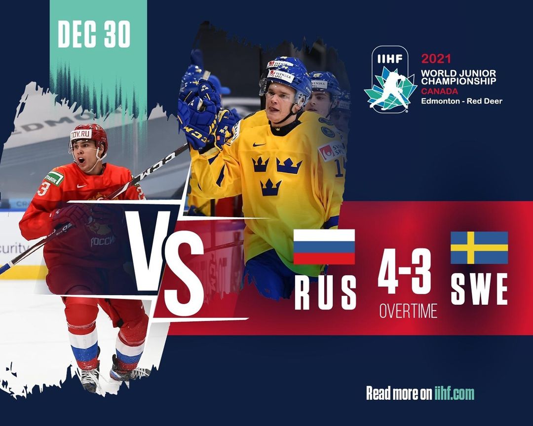 Молодежный Чемпионат Мира по хоккею: Россия победила Швецию в овертайме