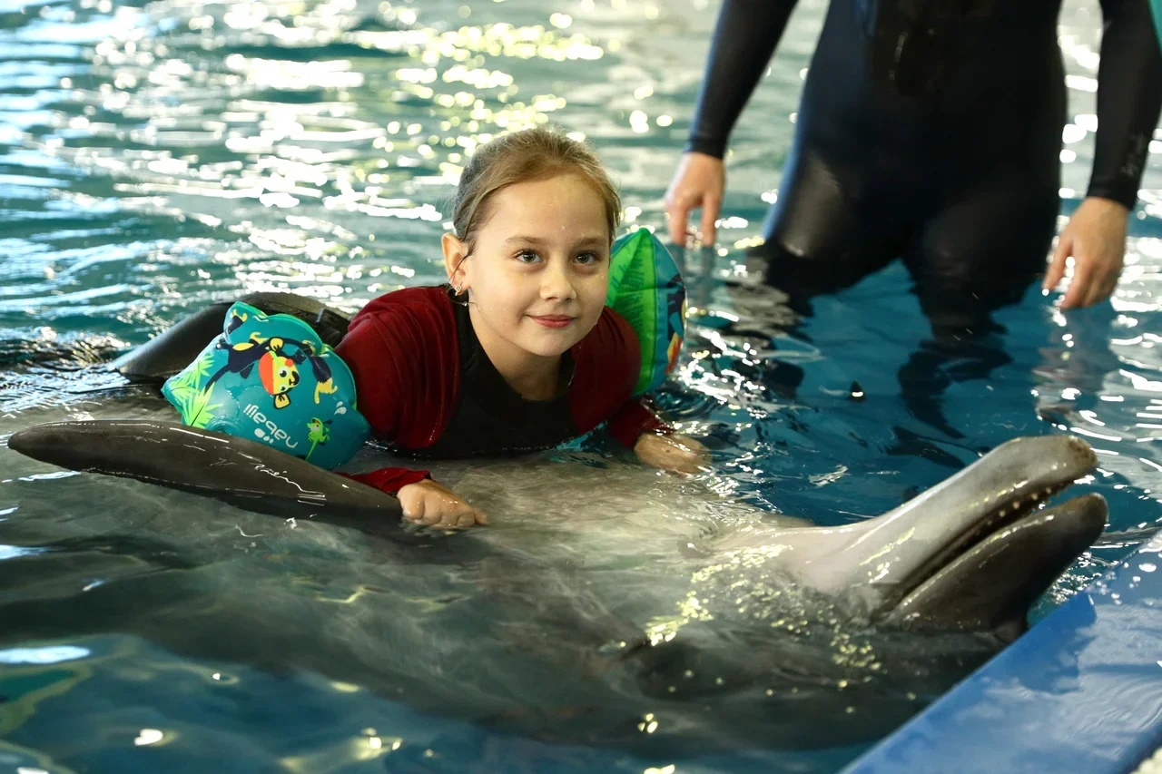 Мечту девочки поплавать с дельфинами исполнил Сергей Лавров