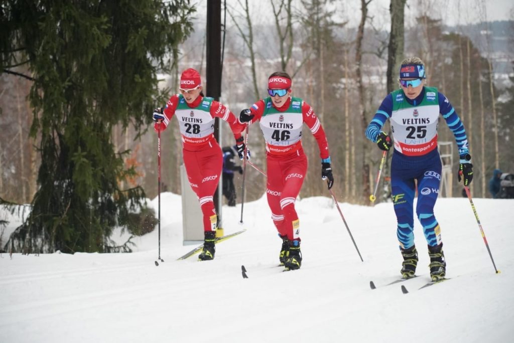 Женская сборная России по лыжным гонкам стала четвертой в эстафете 