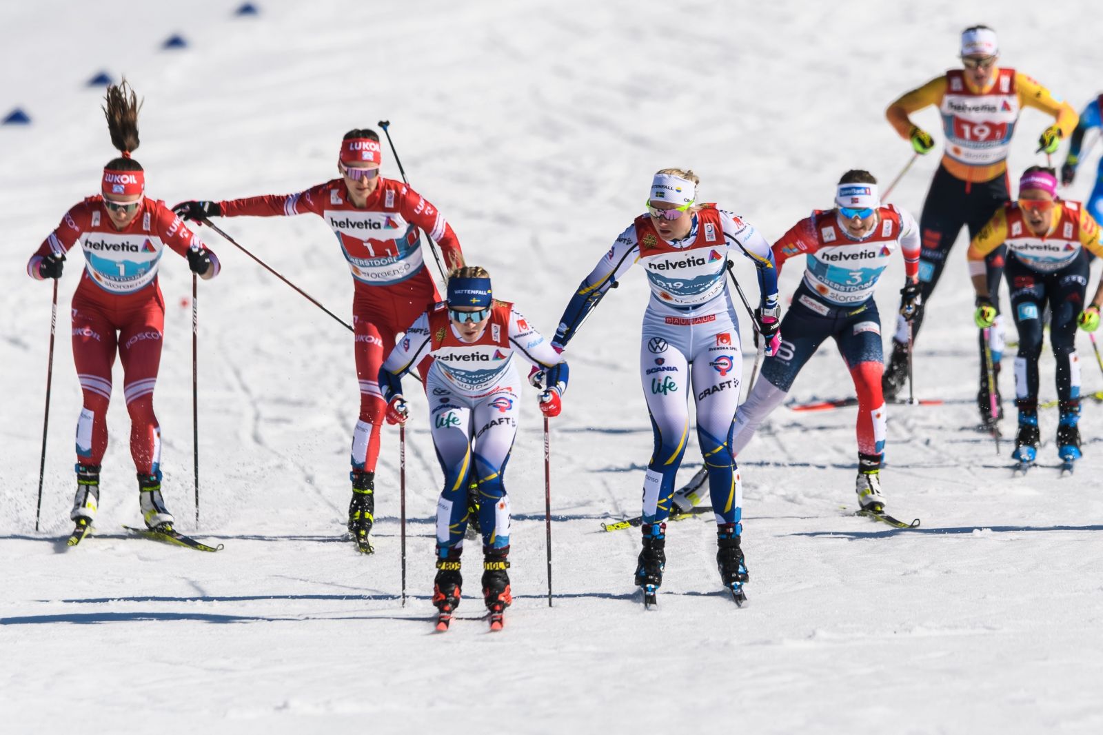 В эстафете на ЧМ российские лыжницы завоевали серебро