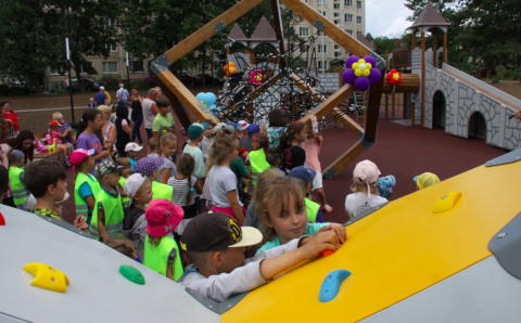 В Ленинградской области построили многофункциональную детскую площадку