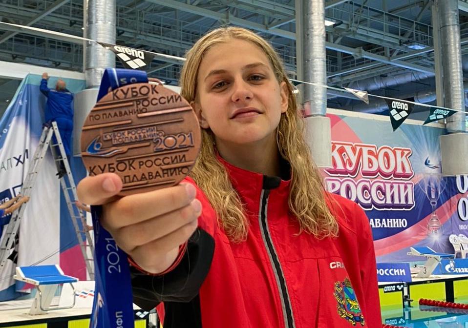 Спортсменка из Приморья завоевала бронзовую награду на Кубке России по плаванью