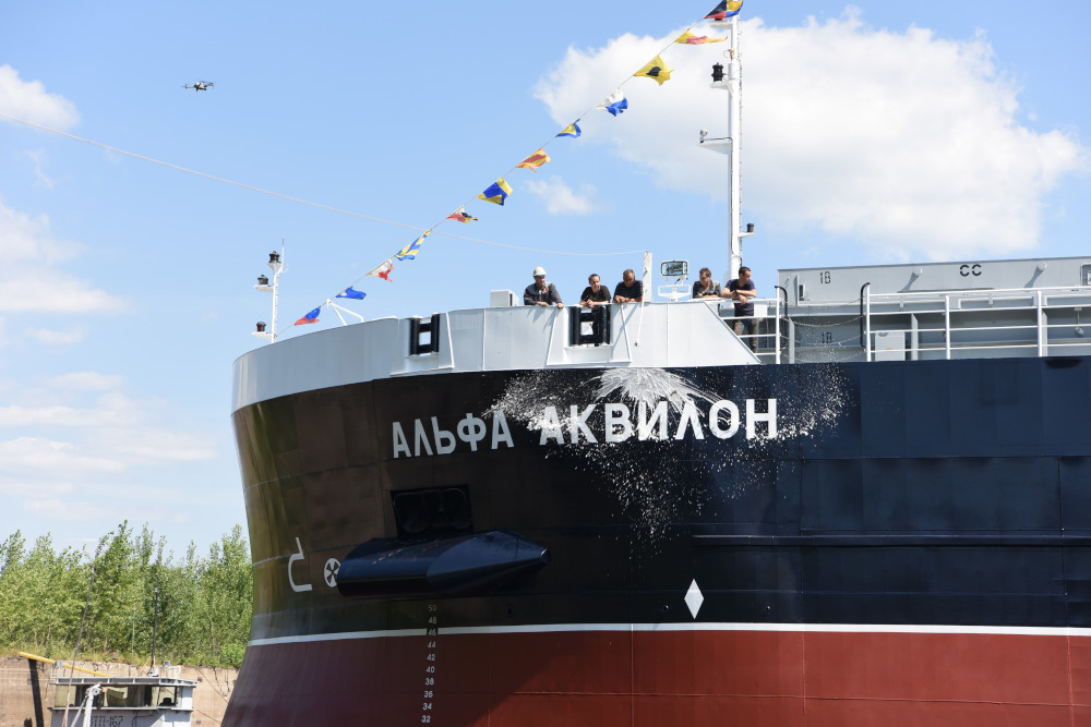В Нижнем Новгороде спущен на воду сухогруз «Альфа Аквилон»