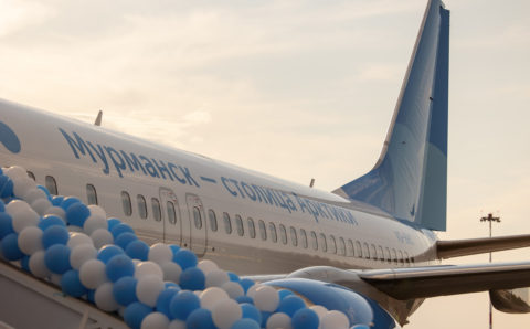 В Заполярье появился самолет с ливреей «Мурманск – столица Арктики»