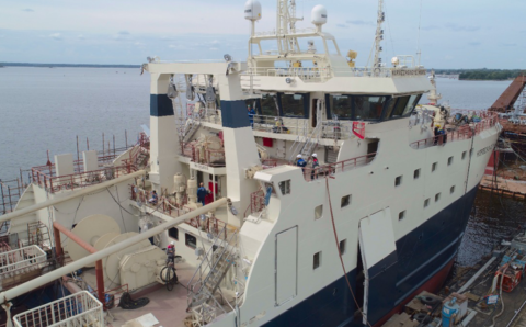 В Ленинградской области завершается строительство нового траулера