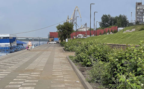 Завершается ремонт набережной в Красноярском крае