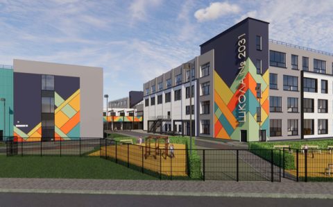 Разноцветную школу построят на Производственной улице в Москве