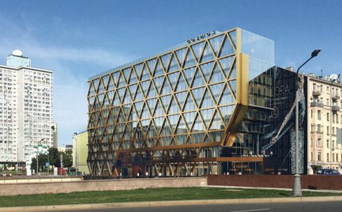 Белый «экзоскелет» окутает Дом связи на Новом Арбате