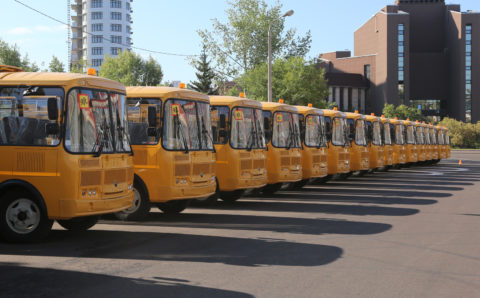 Новые школьные автобусы поступили в Красноярский край