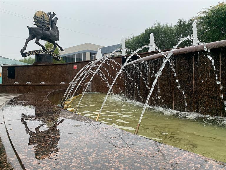 Обновленный фонтан «Северное сияние» открылся в Красноярске