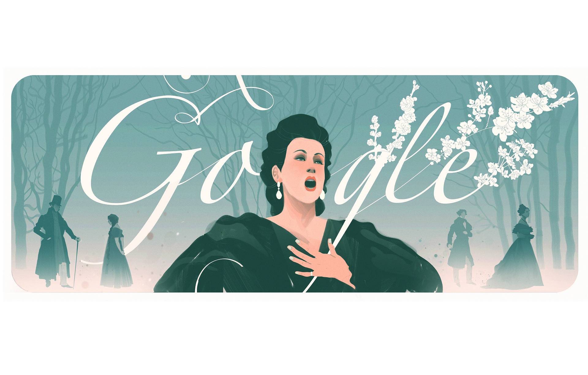 Google выпустил дудл ко дню рождения оперной певицы Галины Вишневской