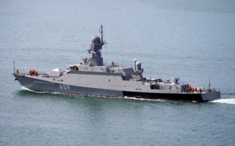 Россия отправила в Средиземное море ракетный корабль «Вышний Волочёк»