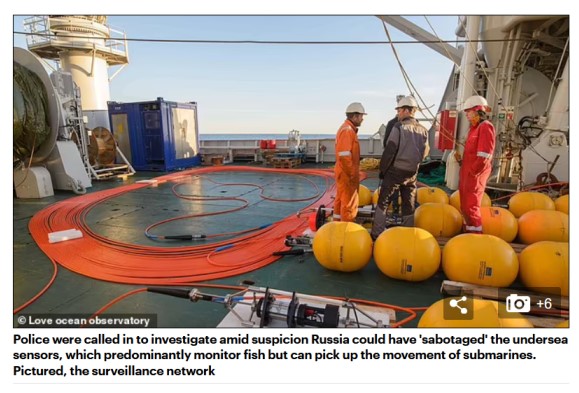 Британский таблоид Daily Mail обвинил Россию в краже кабеля со дна моря в Норвегии