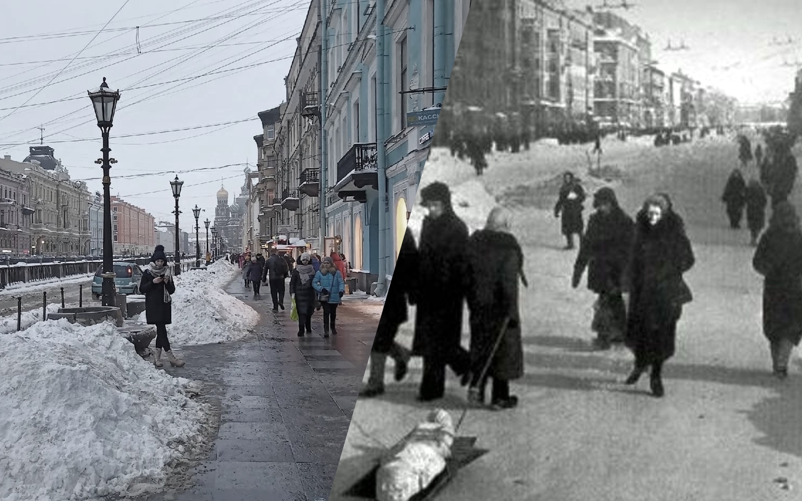 Уборка снега в Ленинграде 1980 года