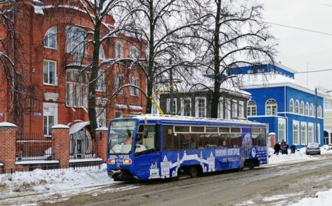 Брендированный трамвай вышел на маршрут в Нижнем Новгороде