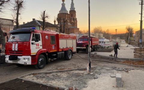 Под Курском произошел пожар на сахарном комбинате