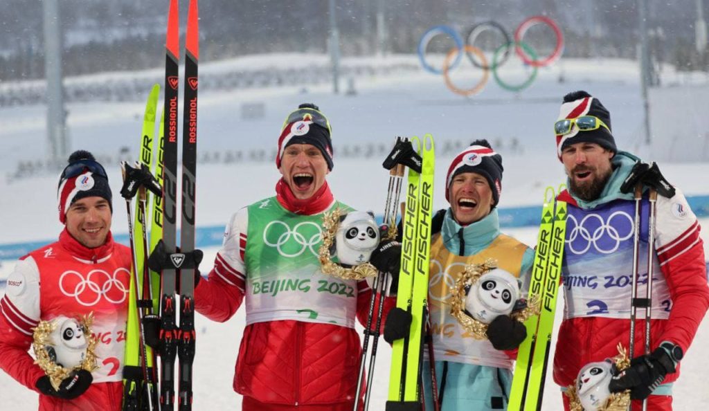 Россияне впервые взяли золото в лыжной гонке на Олимпийских играх
