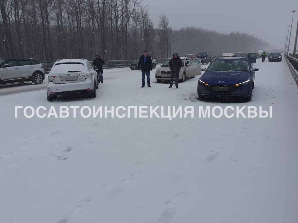 В Москве на одном участке дороги за сутки произошло семь аварий