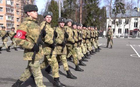 На репетицию парада Победы в Ленобласти вышли 150 военных