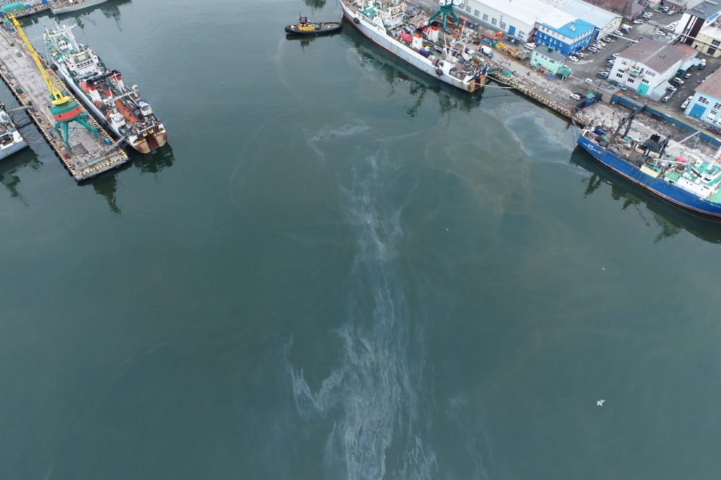 Нефтяное пятно растянулось в Авачинской бухте