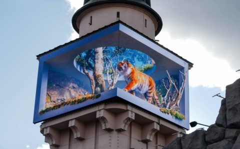Новый 3D-экран появился на входе в Московский зоопарк