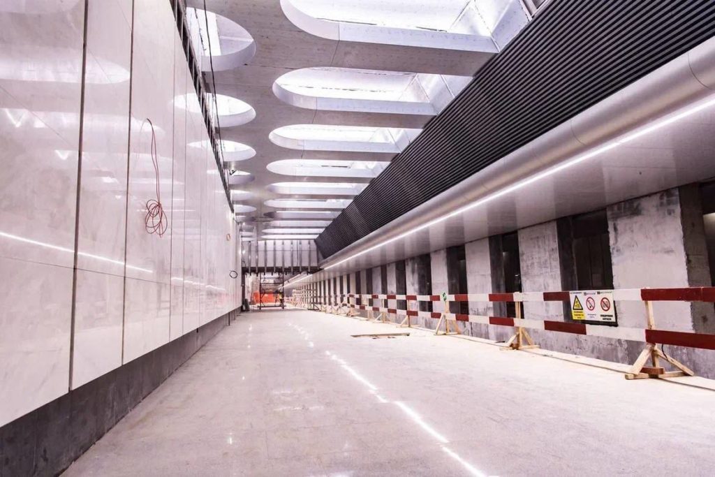 Восточный участок Большой кольцевой линии метро в Москве готов на 77%