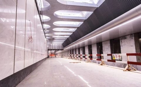 Восточный участок Большой кольцевой линии метро в Москве готов на 77%