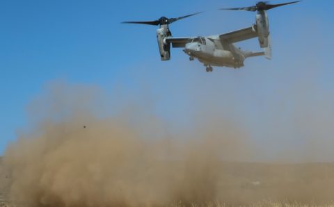 В США разбился военный конвертоплан с пятью морскими пехотинцам