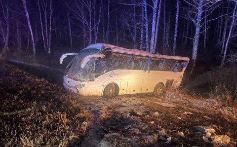 Автобус опрокинулся в кювет в Челябинской области, пострадали 13 пассажиров