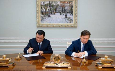 Российский «Газпром» подписал соглашение о сотрудничестве с Узбекистаном