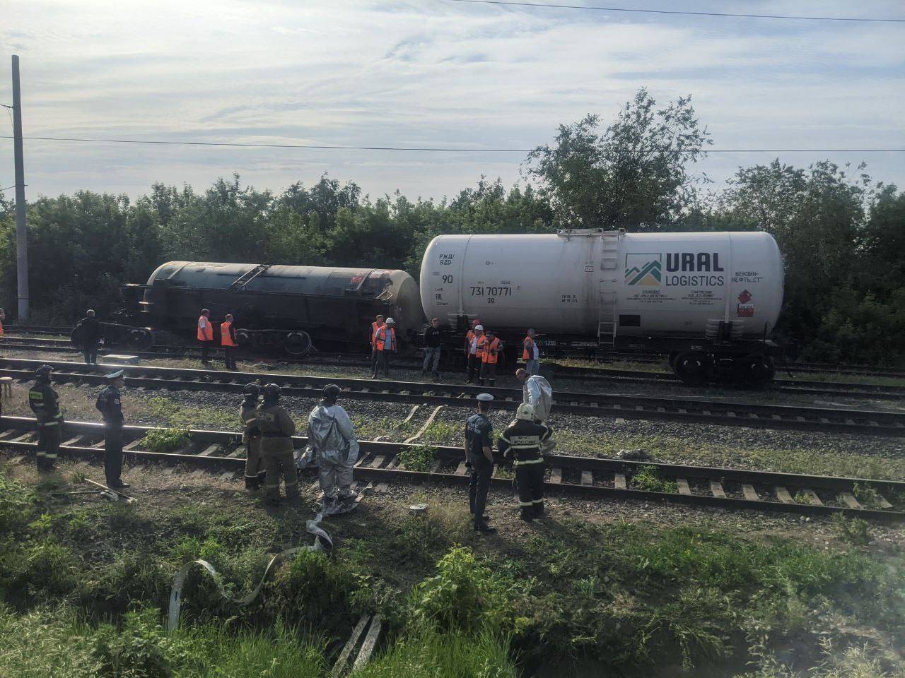 Цистерна с газовым конденсатом опрокинулась на железной дороге в Ульяновске