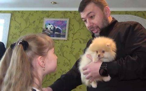 Девочка из ДНР получила в подарок от Путина щенка померанского шпица