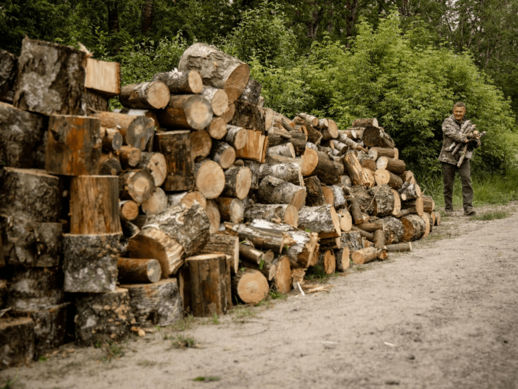 В Курской области мужчина попытался вывезти заготовленные для участников СВО дрова