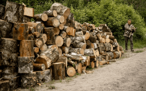 В Курской области мужчина попытался вывезти заготовленные для участников СВО дрова