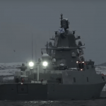 Экипаж фрегата «Адмирал Горшков» вернулся с военно-морских учений в Североморск