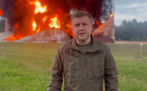 Российские беспилотники ночью уничтожили нефтебазу в Ровенской области Украины