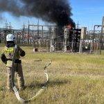 Аварийщики запитали частично обесточенный из-за пожара Новороссийск