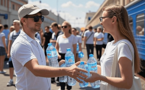 В ЦППК рассказали, где в Москве из-за жары раздают бесплатно воду