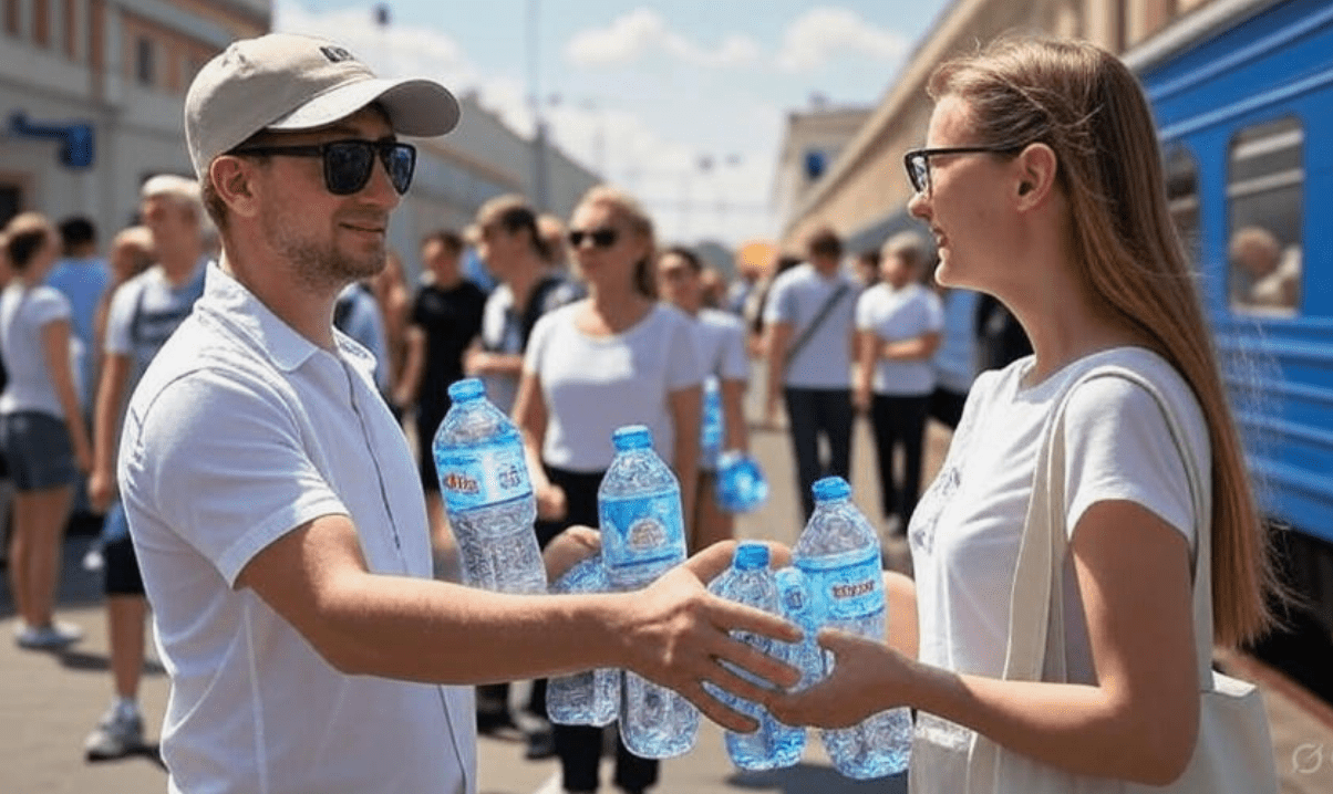 В ЦППК рассказали, где в Москве из-за жары раздают бесплатно воду