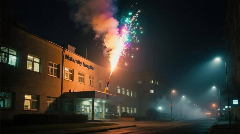 Во Всеволожске отец поджег роддом сигнальной ракетой в честь новорожденного