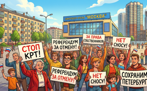 В Петербурге активисты «тайно» выступили за референдум против закона о реновации